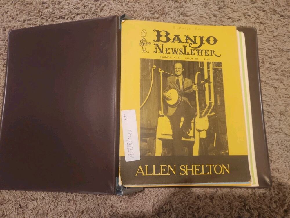The Banjo Newsletter Magazines Vintage Banjo Publication 1977 / 9 issues Binder